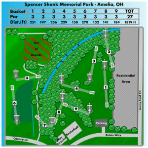Spencer Shank Park Disc Golf Map